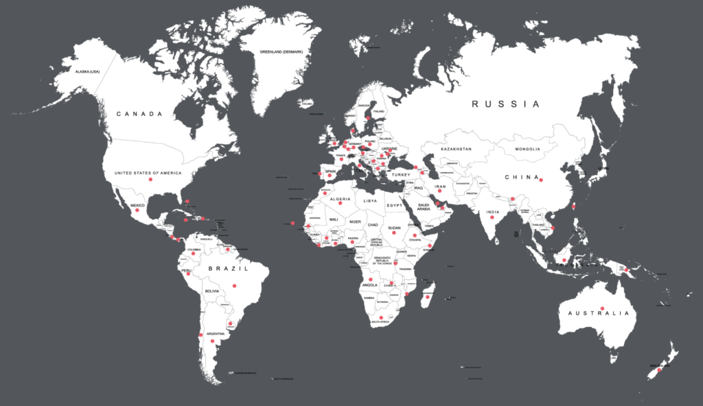 CH Academy International - A Global Organizational Consulting Firm - partners map